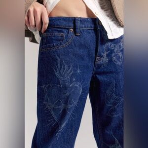 We The Free x Denem Tennessee Etched Low-Rise Boyfriend Jeans